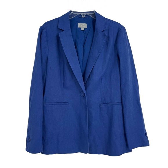 Pure Collection Jackets & Blazers - Pure Collection Blazer Women's Size 12 Linen One Button Pockets Lined Vented